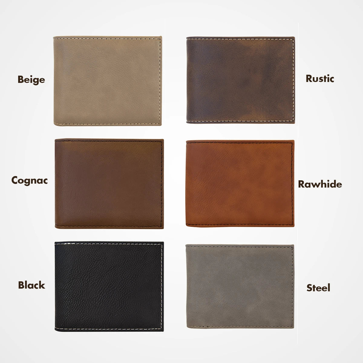 Leather Wallet - Color  Chart