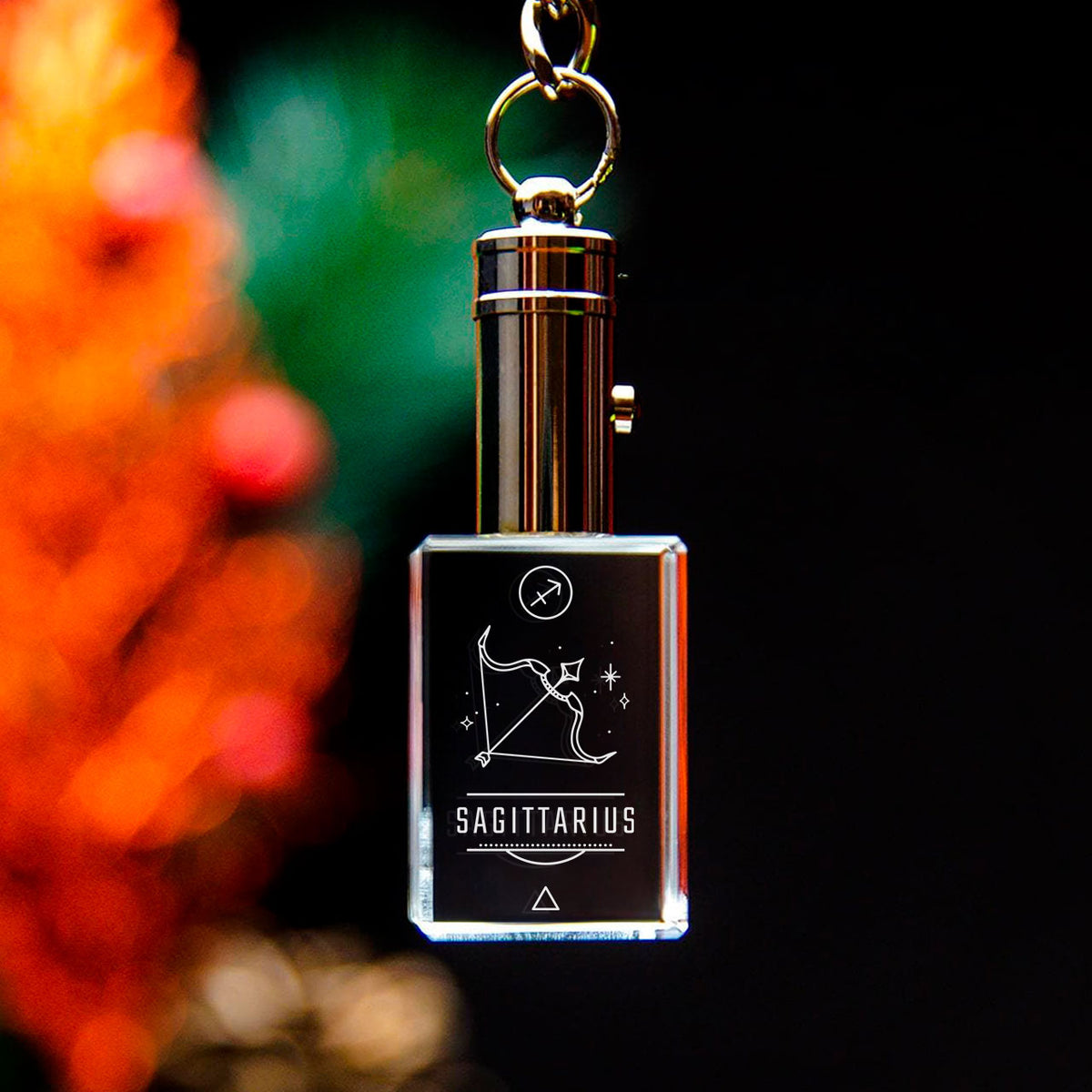 Sagittarius Crystal Keychain