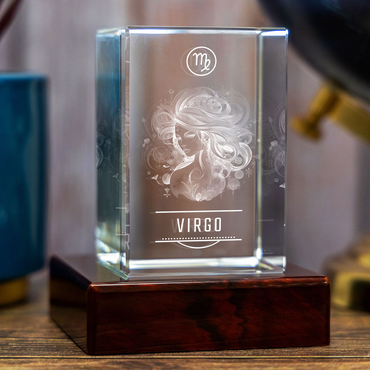 3D Virgo Zodiac Sign - Rectangle