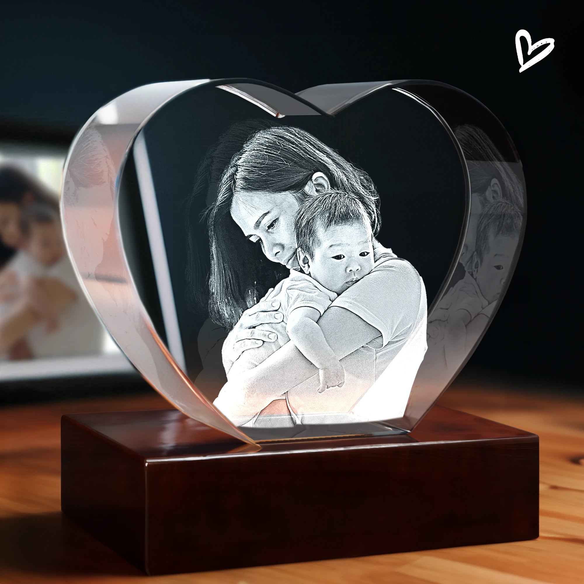 Mom's Crystal - 3D Heart