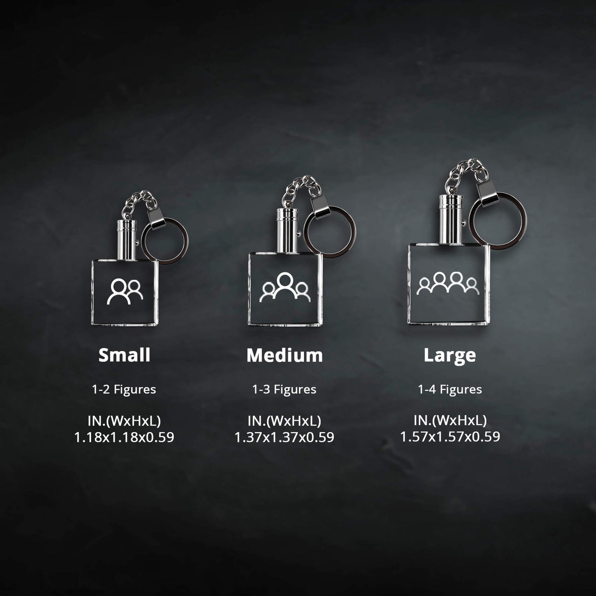 Square Photo Keychain Size Chart