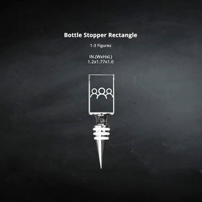 Crystal Bottle Stopper - Rectangle - Size Chart