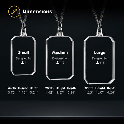 Beyond Memories Necklace Rectangle Size Chart