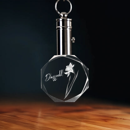 March Daffodil Crystal Keychain - Octagon - Beyond Memories - 21937503