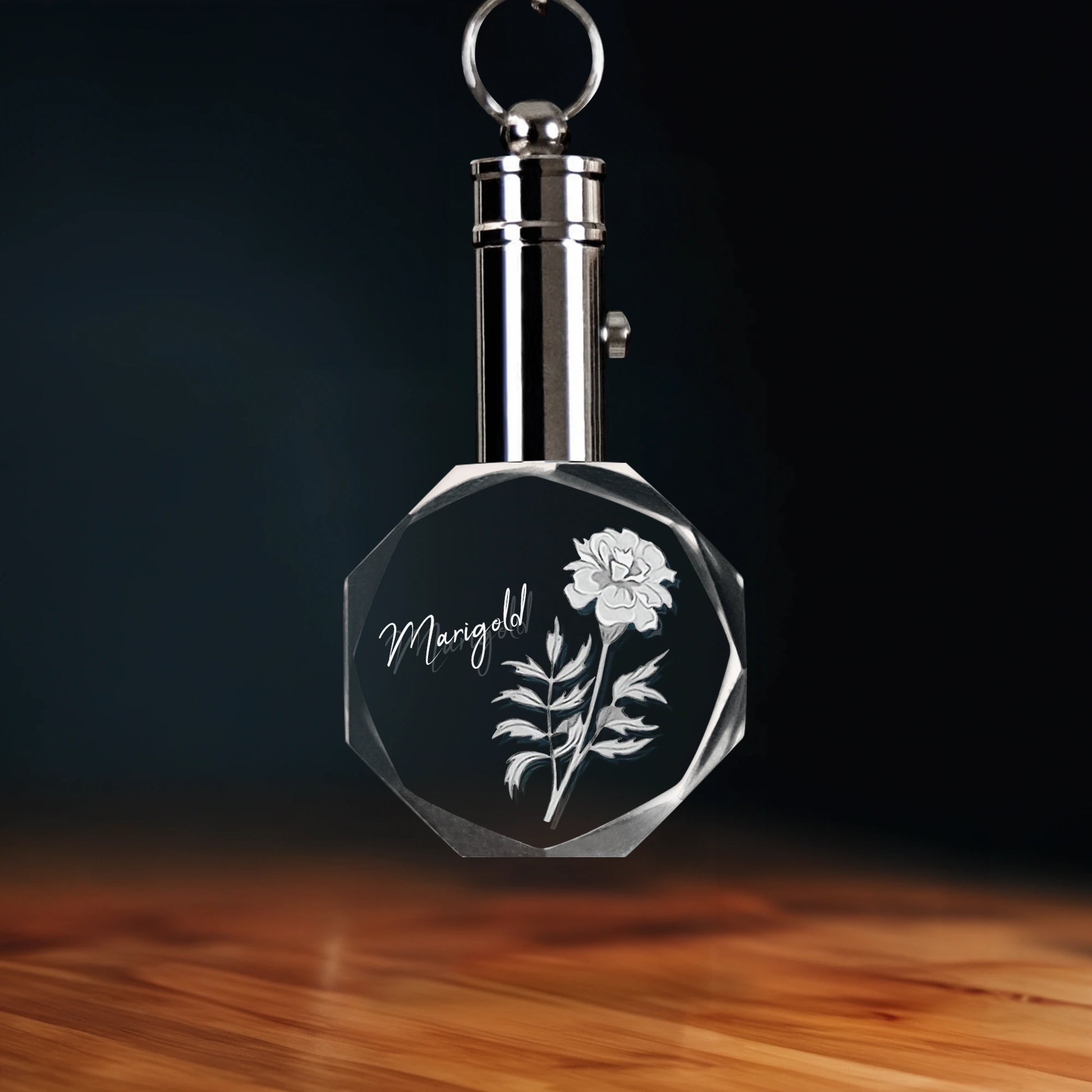 October Marigold Crystal Keychain - Octagon - Beyond Memories - 16000605