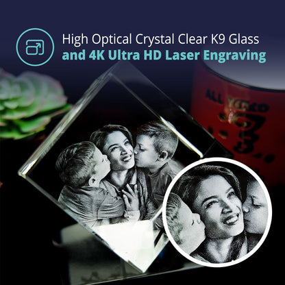 3D Crystal Engraving for Mom - Diamond - Beyond Memories - 34740822