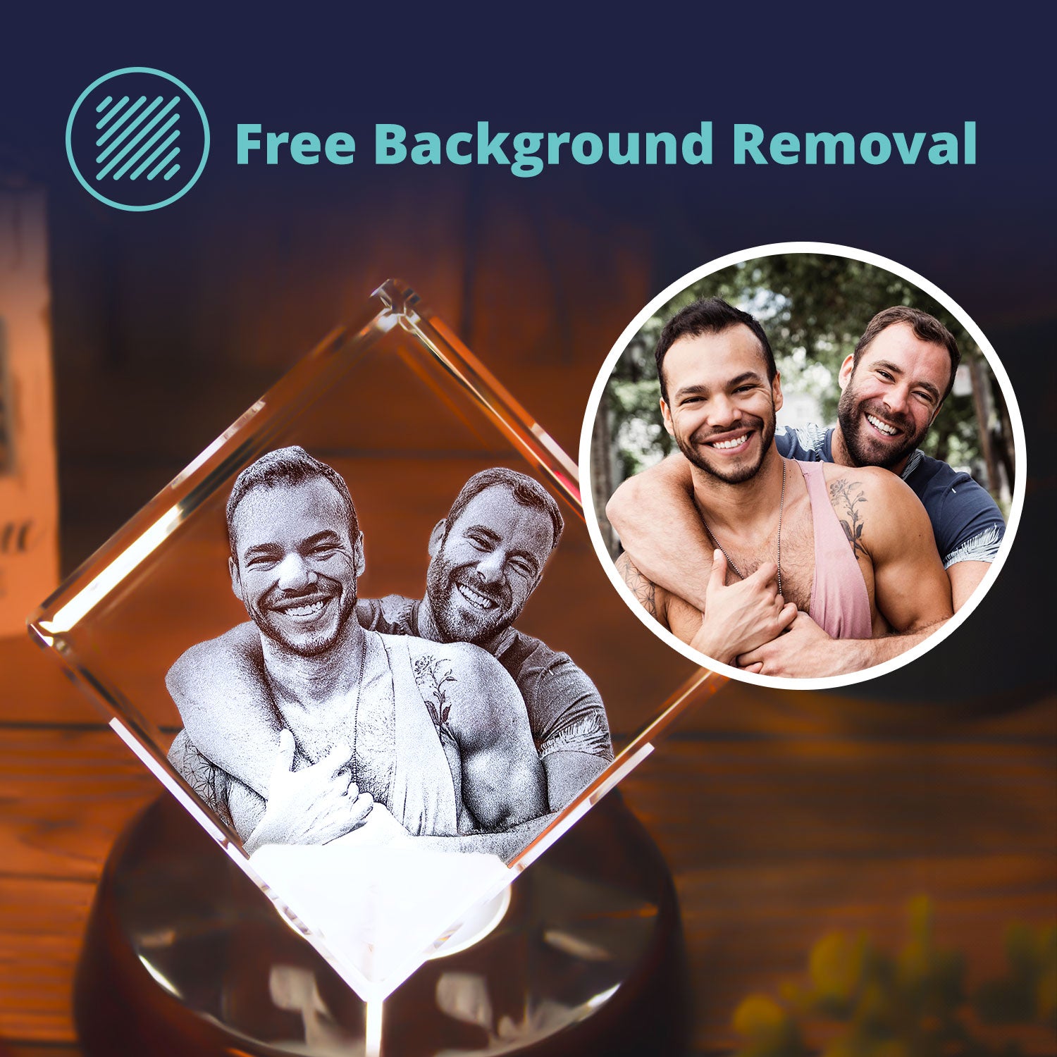 3D Crystal Engraving for Mom - Diamond - Beyond Memories - 97306659