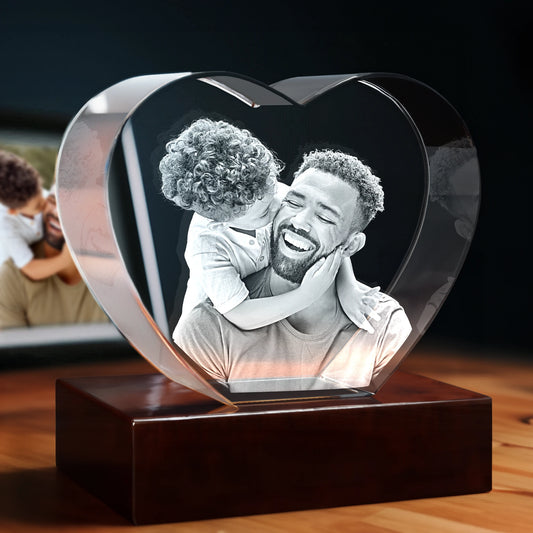 3D Crystal Gift for Dad - Heart - Beyond Memories - 77517081