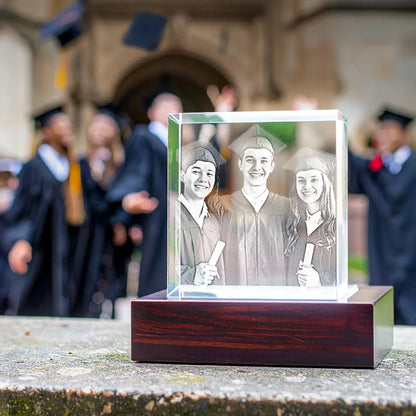 3D Graduation Engraving Crystal Gift - Square - Beyond Memories - 92598137