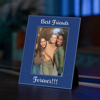 Leather Picture Frame - Blue