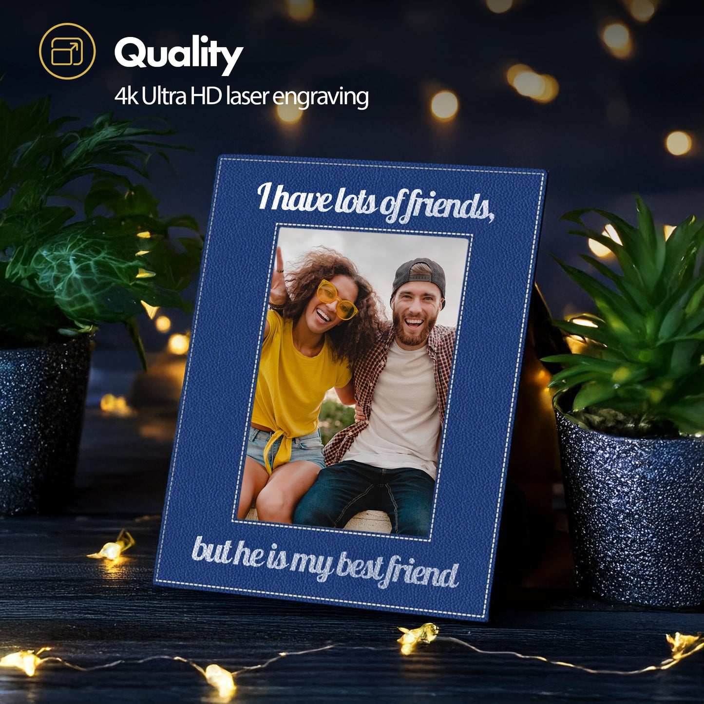 Leather Picture Frame - Beyond Memories - 74909954