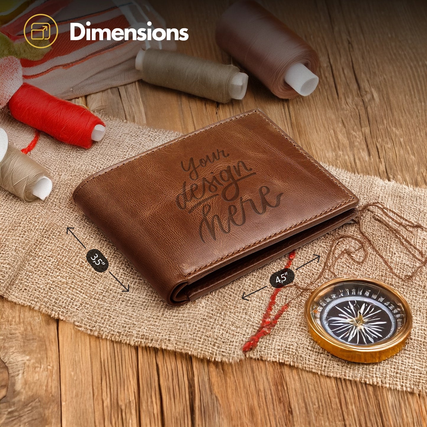 Leather Wallet - Beyond Memories - 57898233