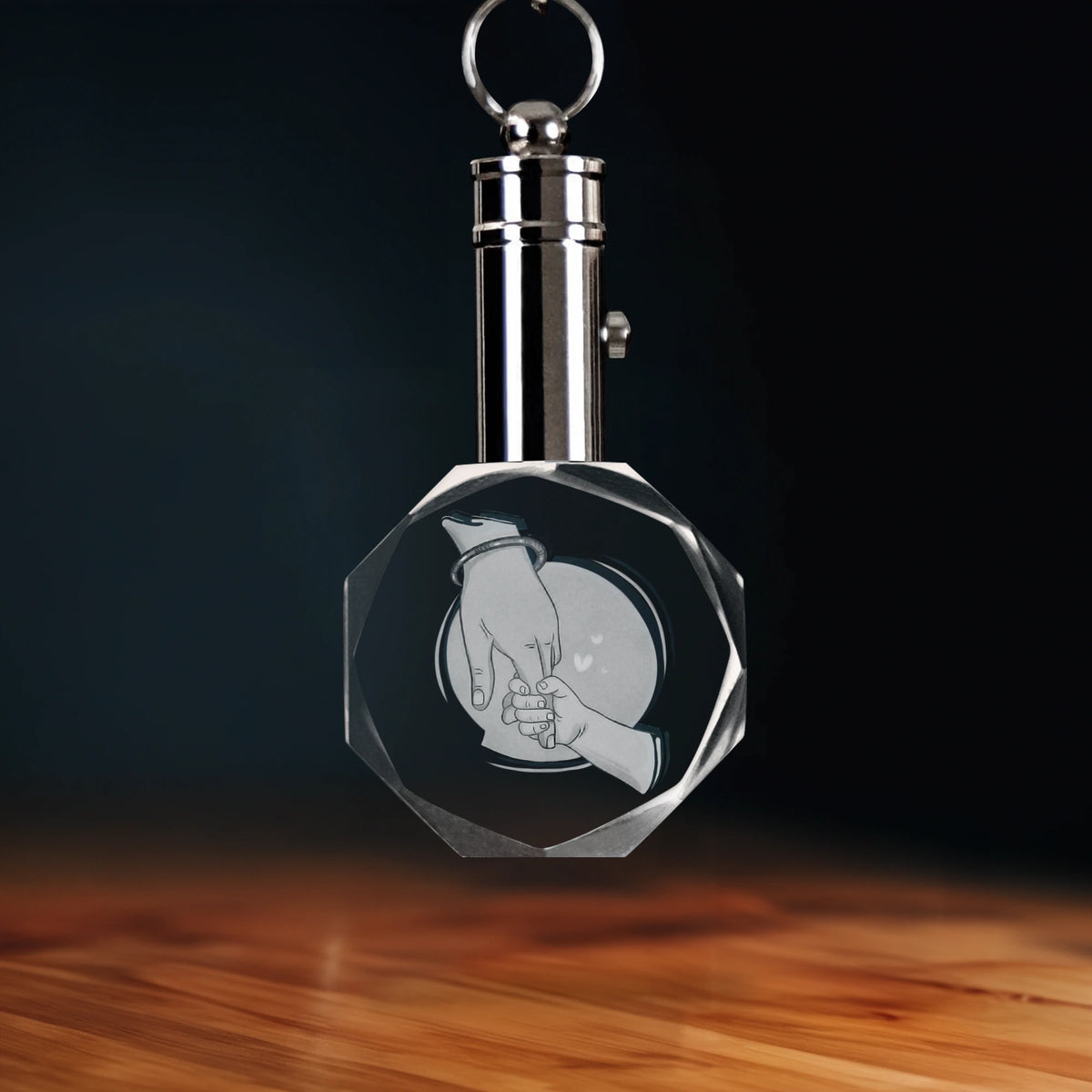 Mother’s Guiding Hand Crystal Keychain - Octagon - Beyond Memories - 71566549