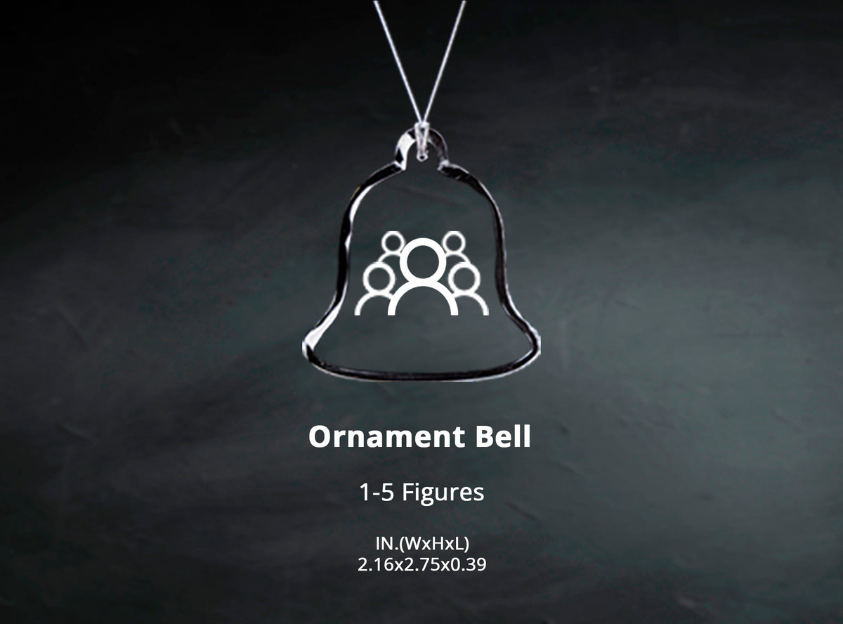 Crystal Ornament - Bell - Size Chart