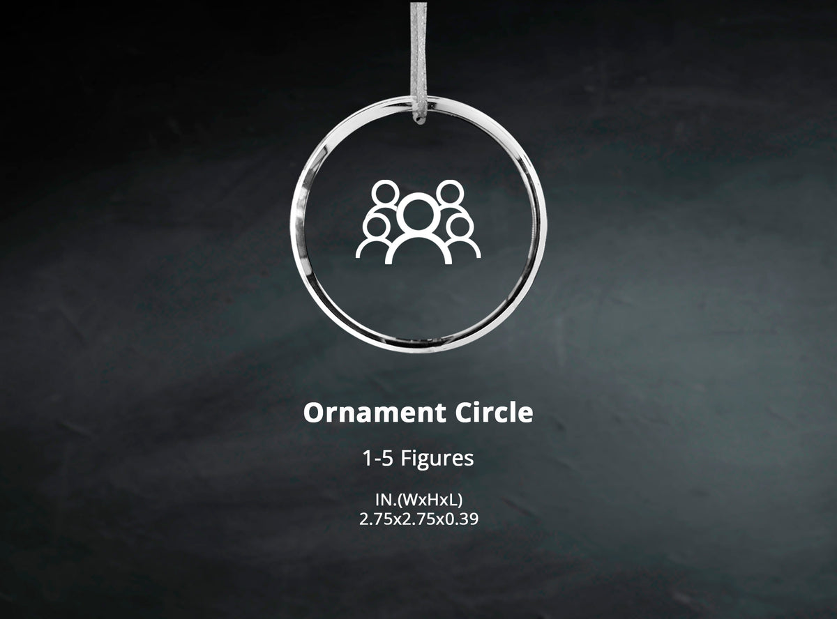 Crystal Ornament - Circle - Size