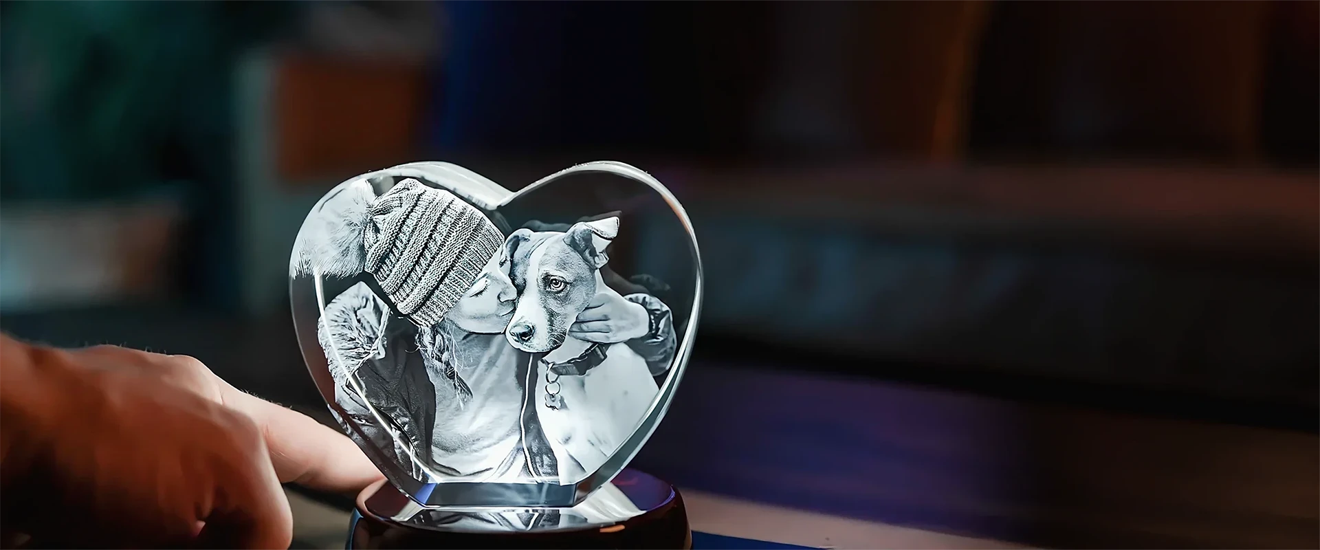 Beyond Memories - 3D Crystal Heart Love Pet Lovers