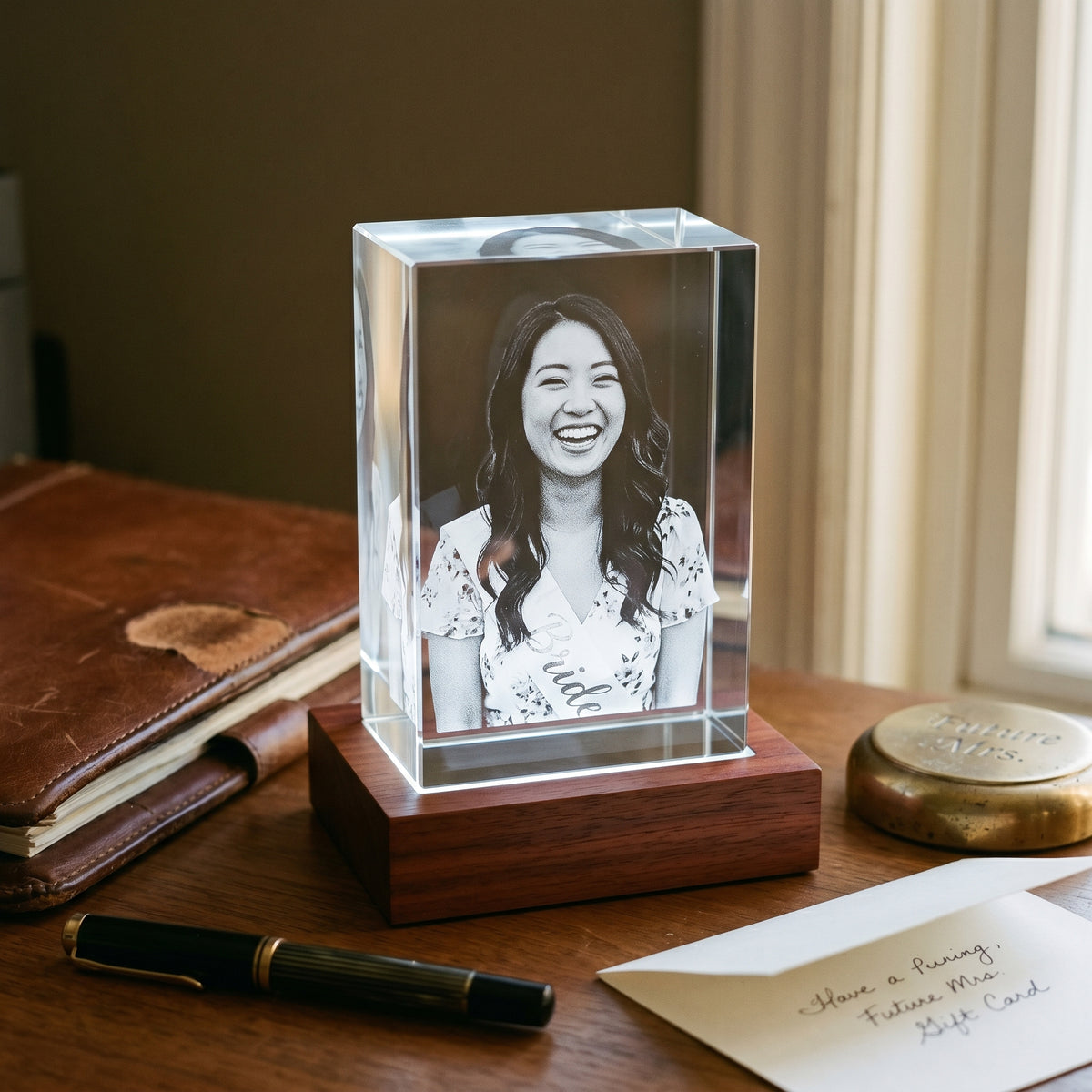 Crystal Paperweights | Personalized Photo Engraved
