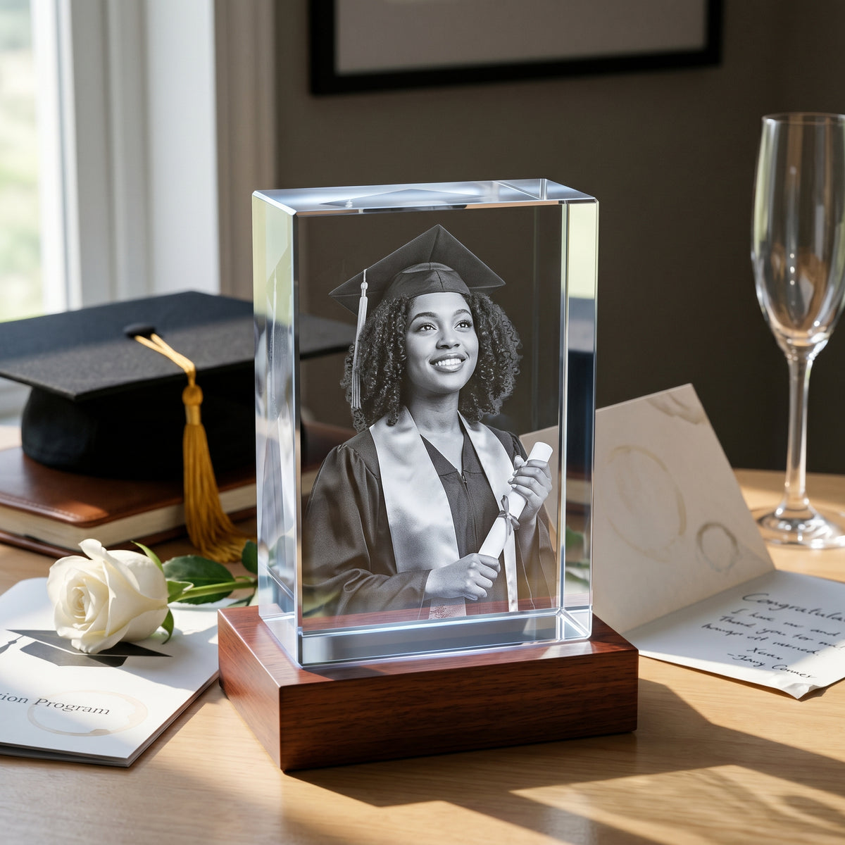 3D Crystal Photo Frame, Rectangle | Beyond Memories