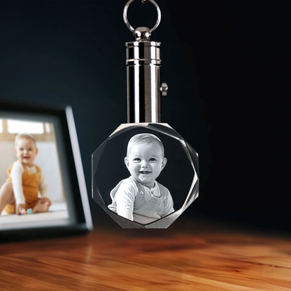 Crystal Keychain Octagon | 3D Laser Gifts