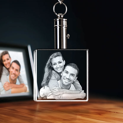 Crystal Keychain Square | 3D Laser Gifts