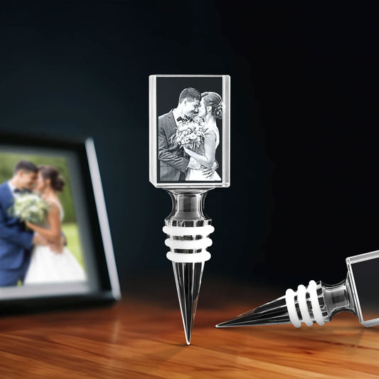 Crystal Bottle Stopper Rectangle | 3D Laser Gifts