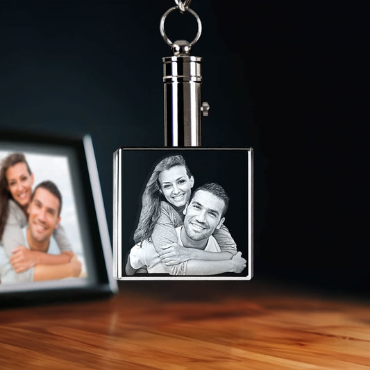 Crystal Keychain Square | 3D Laser Gifts