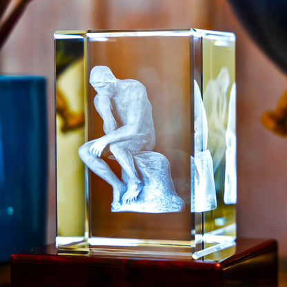 3D Crystal The Thinker | 3D Laser Gifts